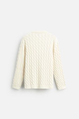 TEXTURED CABLE-KNIT SWEATER - Zara фото 8