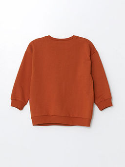 Bisiklet Yaka Uzun Kollu Bask?l? Erkek Bebek Sweatshirt - Waikiki фото 3