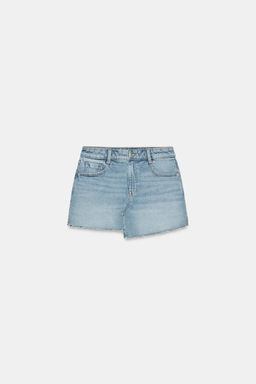 FALDA PANTAL?N Z1975 DENIM BAJO SIN COSTURAS / Azul medio - Zara фото 6