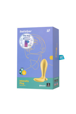 Анальный вибратор Satisfyer Intensity Plug, силикон, желтый, 9 см  фото 10