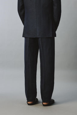 PANTAL?N TRAJE 100% LINO ESPIGA / ?ndigo