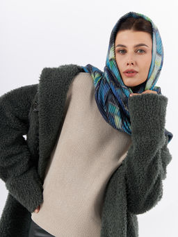 Большой, мягкий, тонкий и очень нежный двусторонний палантин с рисунком - Tantino фото 8