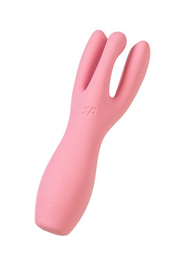 Вибростимулятор Satisfyer Threesome 3, силикон, розовый, 14 см  фото 5