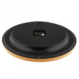 Часы настенные Пава д37,5см, h5,5см, мягкий ход, циферблат Перо белый/перламутровый; цифры арабские, черный с обводкой золотого цвета; корпус пластик, бежевый под дерево; в коробке (Китай) - Домашняя мода фото 5