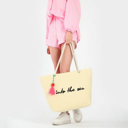 Сумка пляжная Into the sea, 50*34,5*14 см, бежевый цвет - Nazamok фото 11