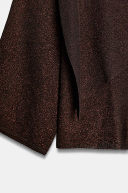 METALLIC THREAD KNIT CAPE JUMPER - Zara фото 5