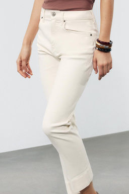 ZW COLLECTION HIGH-WAIST BOOTCUT CROPPED JEANS - Zara фото 14
