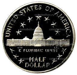 1/2 доллара (50 центов) 1989 года S США 200 лет Конгрессу