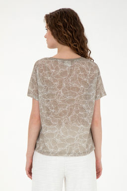 Женская футболка цвета хаки - U.s. polo assn фото 12