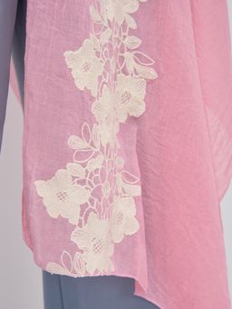 Большой, красивый палантин ВЫШИТЫЕ ВРУЧНУЮ ЦВЕТЫ - Tantino фото 3