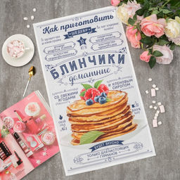 Цена за 2 шт. Полотенце Этель Блинчики домашние 40х73 см, 100% хлопок, саржа 190 гр/м2