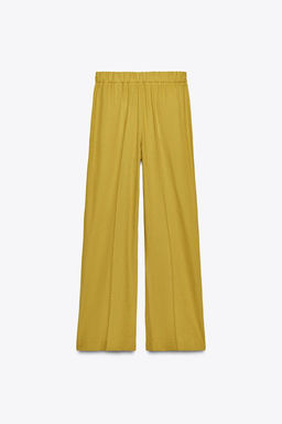 STRAIGHT-LEG LINEN BLEND TROUSERS - Zara фото 5
