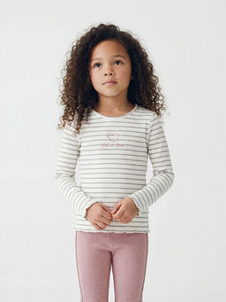 Bisiklet Yaka Simli K?z ?ocuk Ti??rt 2li