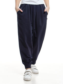 Брюки для девочки со складками 22-7690 синий - Mini maxi фото 11