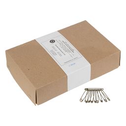 Булавки английские 1-55 С-61 №4 в картонной упаковке 100 х 10 шт белый металл