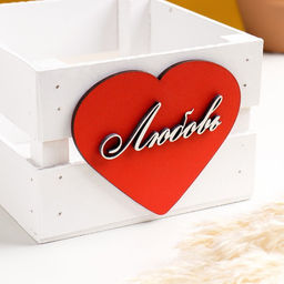 Кашпо деревянное реечное  Любовь 13х13х10 см белый - Дарим красиво фото 4