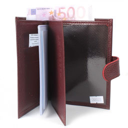 Обложка для авто+паспорт-Croco-ВП-1032 (с хляст, 5 внут карм, двойн стенка) натуральная кожа бордо флотер (120) 208523  фото 3