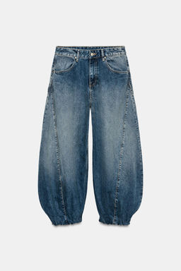 JEANS VOLUMEN GOMA DENIM TRF TIRO MEDIO / Marino - Zara фото 6