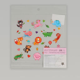 Цена за 5 шт. Термонаклейка «Весёлый зоопарк», 19.5×21 см, 14 дизайнов