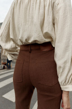 HIGH-WAIST FLARE TROUSERS - Zara фото 10