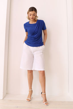 Трикотажный топ с драпировкой - Looklikecat фото 5