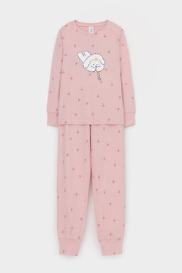 Crockid _ К 1621/розовый жемчуг,цветочная поляна пижама дет  фото 5