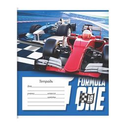 Цена за 10 шт. Тетрадь 18 л. линия Schoolformat ФОРМУЛА СКОРОСТИ мелованный картон, ВД-лак