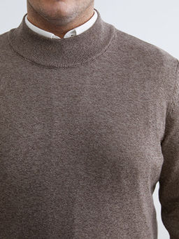 B?y?k Beden Yar?m Bal?k?? Yaka Erkek Triko Kazak