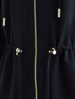 VILATTE / Парка с золотистой фурнитурой из эластичного футера двухнитки  фото 2