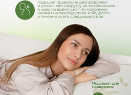 Подушка Асветида 50х70х14 Aloe с эффектом памяти(средней жесткости)