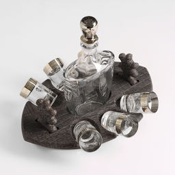 Мини-бар «Фрегат. Барокко», 8 предметов: барная стойка, графин, стопки 6 шт, 500/50 мл