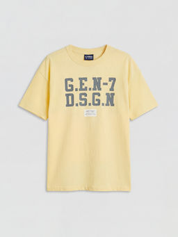 Bisiklet Yaka Bask?l? Erkek ?ocuk Ti??rt