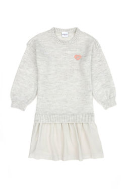 Трикотажное платье с камнями для девочек - U.s. polo assn фото 4