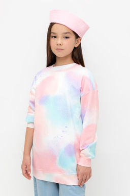 КР 302671-1/разноцветный спрей джемпер (свитшот) для дев