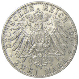 2 марки 1907 года D Германия (Бавария)