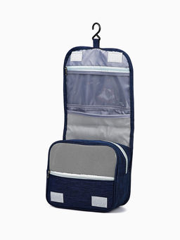 Косметичка-несессер на липучках, с ручкой, цвет синий