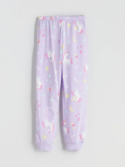 Beli Lastikli Bask?l? K?z ?ocuk Pijama Alt