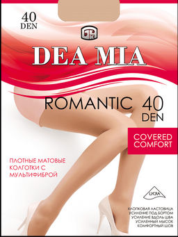 Колготки классические DEA MIA ROMANTIC 40 графит