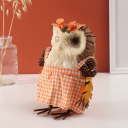 Фигурка «Сова в сарафане в осеннем венке», 21×13×15 см