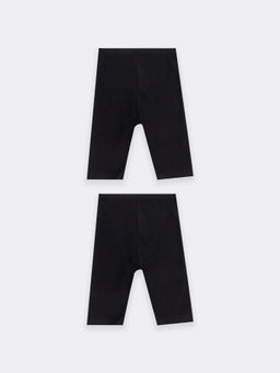 Шорты-велосипедки для девочек мультипак (2 шт.) в черном цвете - Mark formelle фото 7