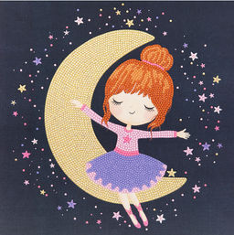 Кристальная (алмазная) мозаика ФРЕЯ ALBP-295 постер Лунная девочка 30 х 30 см
