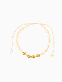 Ожерелье из ракушек «Мали», длина 35 см, бежевый