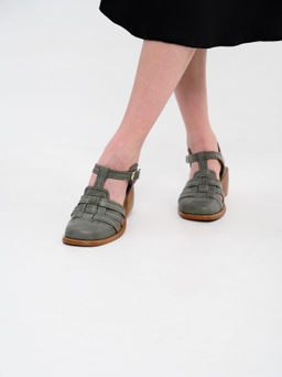 Босоножки 5035.23663bе.Вакса хаки+коричневый