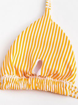 Купальник женский раздельный MINAKU Stripe, размер 42, жёлтый