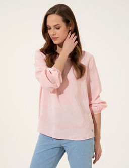 Pembe Regular Fit Bluz