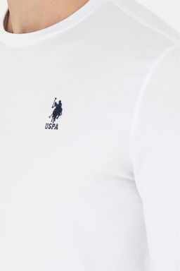 U. S. Polo Assn / Мужской белый базовый свитшот - U.s. polo assn фото 7
