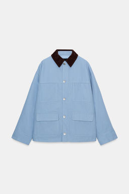 PUFFER JACKET WITH CONTRAST COLLAR - Zara фото 20