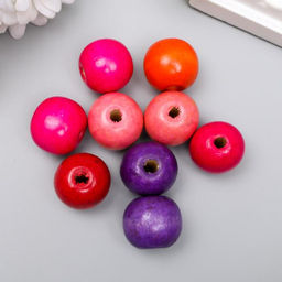 Бусины для творчества дерево «Разноцветные», набор 20 г, 2×2×2 см