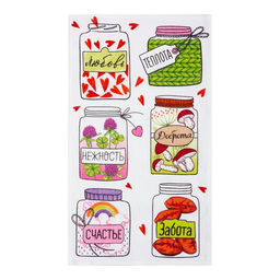 Набор кухонных полотенец Доляна Все цветы Для тебя, 35х60 см - 2шт, 100% хл  фото 2