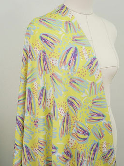 Штапель Яркая фантазия цв.лимонный, ш.1.45м, вискоза-100%, 105гр/м.кв - Купава фото 12